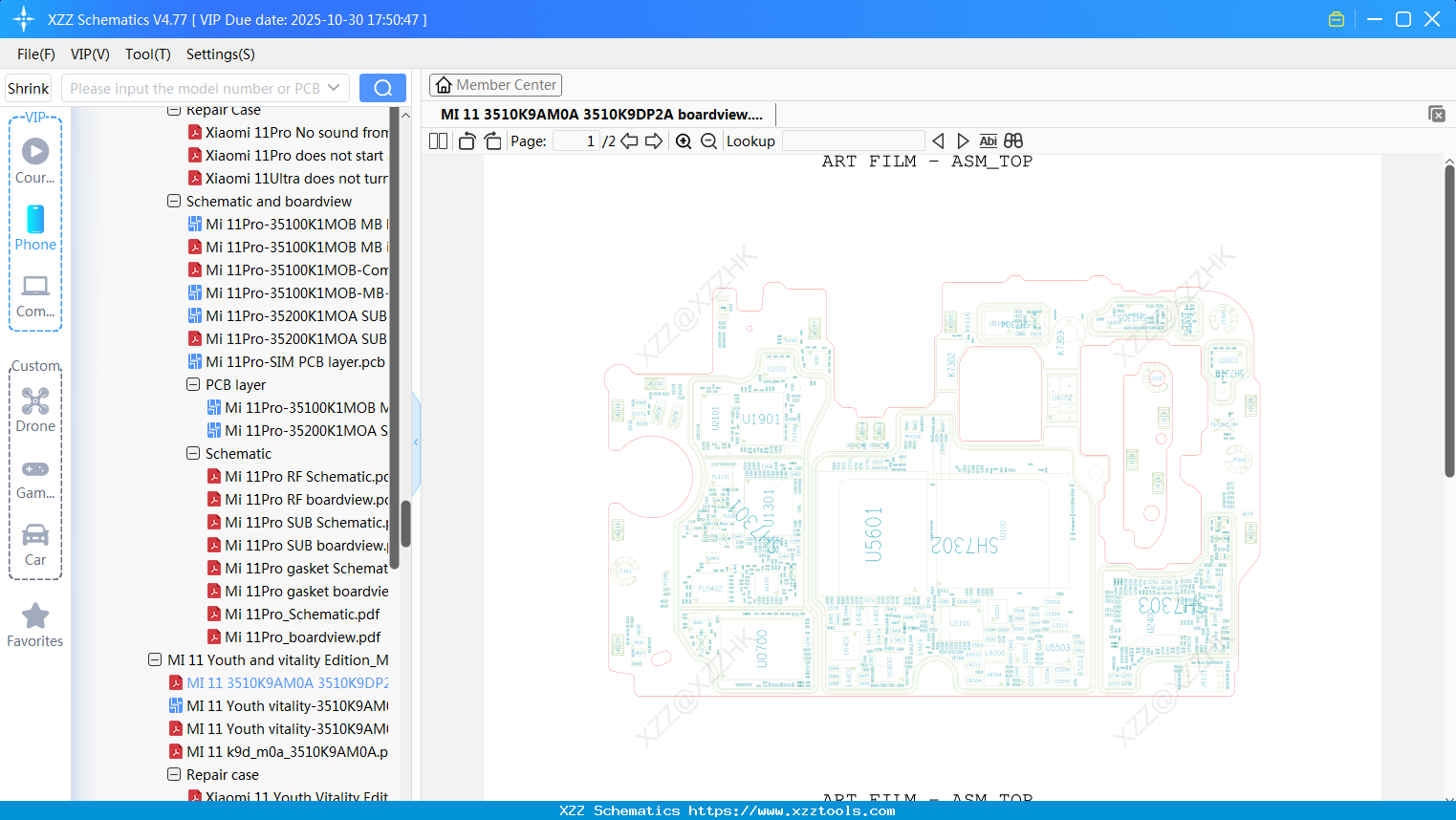 Xiaomi MI 11 3510K9AM0A 3510K9DP2A Boardview